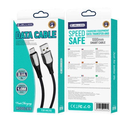 JELLICO Kabel B18 Micro 3.1A 1M schwarz