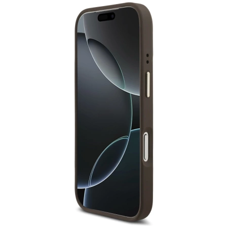Guess 4G Hülle mit Magsafe Wallet für iPhone 17 Pro - Braun