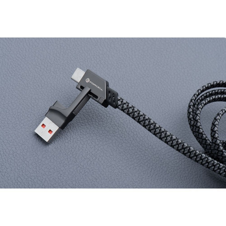 FORCELL F-ENERGY C241 4w1 kabel Typ C / USB A do Typ C / Lightning QC PD 3A 60W 1 m chrom