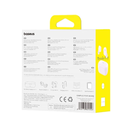 Baseus Bowie E18 kabellose TWS ENC IPX4 Kopfhörer – Lila