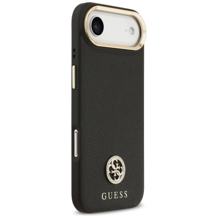 Guess Grained Strass Logo MagSafe case for iPhone Air - black