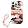 Guess nakładka do iPhone 13 Pro / 13 6,1&quot; GUHCP13LKCABPI różowy hard case Camo Strap Collection