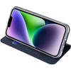 Etui do iPhone 15 Plus pokrowiec z klapką i portfelem Dux Ducis Skin Pro - niebieskie