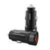ŁADOWARKA SAMOCHODOWA 2,4A CZARNA DENMEN 2400mA DUAL 2XUSB DZ17