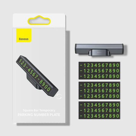 Baseus Square Bar Temporary Parking Number Plate black (CNFT000001)