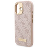 Original Case IPHONE 16 Guess Hardcase 4G Logo Plate MagSafe (GUHMP16SU4GPRP) pink