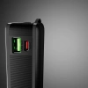 Powerbank SBS 20000 mAh 20W mit integriertem USB-C-Kabel und Digitalanzeige - schwarz