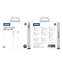 JELLICO Kabel B1 USB-C - USB-C PD 60W 1M weiss