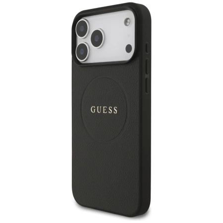 Guess Grained Ring MagSafe case for iPhone 17 Pro Max - black