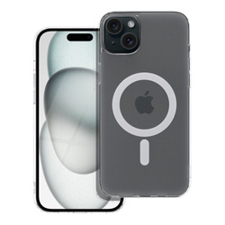 Futerał FROST MAG COVER kompatybilny z MagSafe do IPHONE 15 Plus transparentny