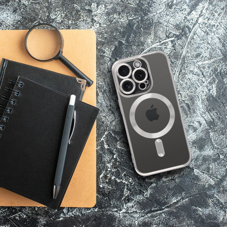 Futerał Electro Mag Cover kompatybilny z MagSafe do IPHONE 15 PRO MAX tytanowy