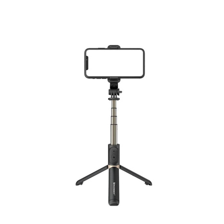 Wozinsky Selfie Stick Tripod teleskopowy statyw kijek do zdjęć + pilot Bluetooth czarny (WSSTK-01-BK)