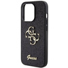 Guess Glitter Script Big 4G Hülle für iPhone 15 Pro – Schwarz