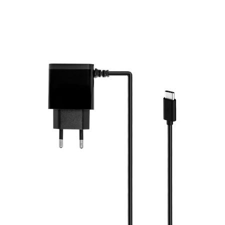 DENMEN CZARNA ŁADOWARKA SIECIOWA USB +  KABEL TYP-C DC09T-W 2,4A