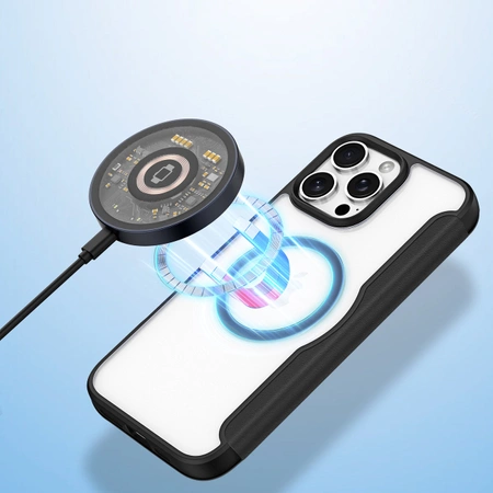 Etui Dux Ducis Skin X Pro na iPhone 16 Pro z MagSafe i klapką - czarne
