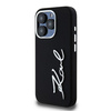 Original Case IPHONE 15 PRO MAX Karl Lagerfeld Silicone Metal Script Logo black