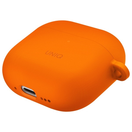UNIQ etui Nexo AirPods 4 + Ear Hooks Silicone pomarańczowy/volt orange