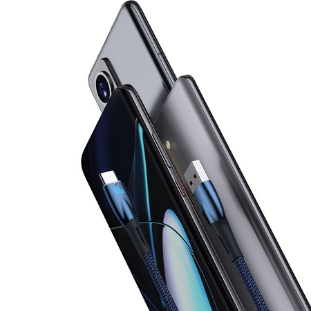 USB cable for USB-C Baseus Glimmer Series, 100W, 1m (Blue)