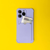 Card Armor Case etui pokrowiec do iPhone 11 Pro Max portfel na kartę silikonowe pancerne etui Air Bag pomarańczowy
