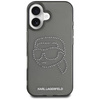 Original Case IPHONE 16 Karl Lagerfeld Hardcase IML Rhinestones Karl Head black