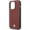 Original Handyhülle IPHONE 14 PRO MAX BMW Leather Diamond Pattern (BMHCP14X22RFGR) burgund
