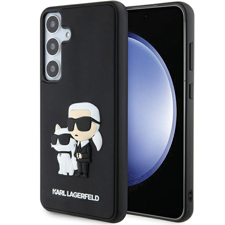Oryginalne Etui KARL LAGERFELD hardcase 3D Rubber Karl&Choupette KLHCS24M3DRKCNK do Samsung Galaxy S24 Plus czarny