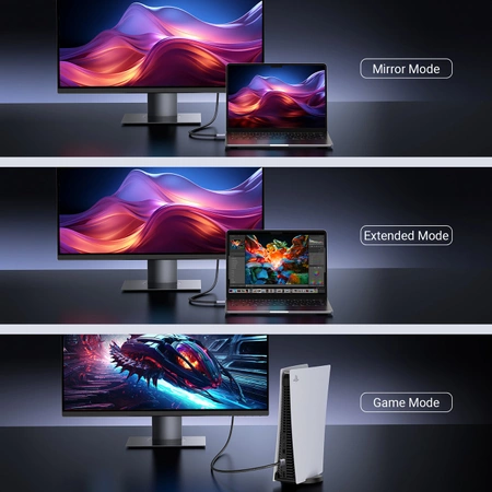 Ugreen HD171-Kabel mit zertifizierten HDMI 2.1 8K-Anschlüssen, 1 m lang – Grau