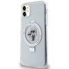 Karl Lagerfeld KLHMN61HMRSKCH iPhone 11 / Xr 6,1&quot; weiß/weiß Hardcase Ringständer Karl&amp;Choupette MagSafe