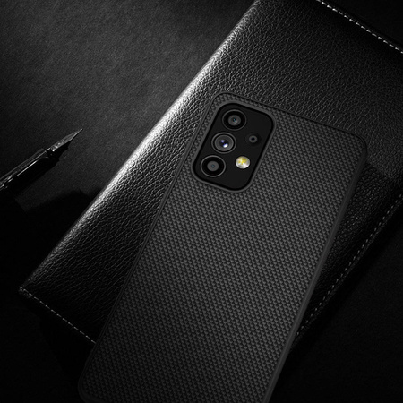 Nillkin Textured Case a durable reinforced case with a gel frame and nylon on the back of Samsung Galaxy A73 black