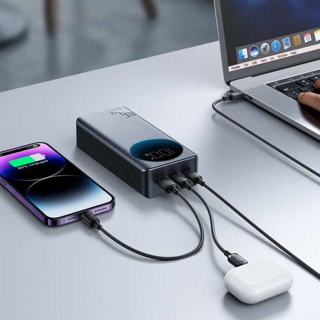 Joyroom 30000mAh 65W power bank with digital display (JR-PBF05) - black