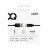 Xqisit kabel Cotton USB C 3.0 czarny/black 1.8m 27749