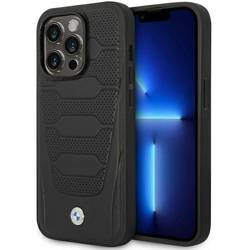 Original Handyhülle IPHONE 14 PRO MAX BMW Leather Seats Pattern MagSafe MagSafe (BMHMP14X22RPSK) schwarz