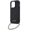 Karl Lagerfeld KLHCP14LSACKLHPK iPhone 14 Pro 6,1" schwarz/schwarzes Hardcase mit Saffiano-Monogrammkette