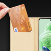 Dux Ducis Skin Pro etui do Xiaomi Redmi Note 12 Pro+ pokrowiec z klapką portfel na kartę podstawka złote