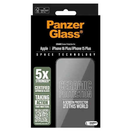PanzerGlass Keramik-Displayschutz iPhone 16 Plus 6,7&quot; Ultra-Wide Fit 2855