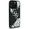 Etui Guess Grained Roses Big 4G logo na iPhone 16 Pro - czarne