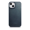 iCarer CE Oil Wax Premium Leather Folio Case iPhone 14 Plus magnetische Klapphülle MagSafe blau (AKI14220707-BU)