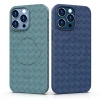 MagSafe Woven Case für iPhone 15 – Marineblau