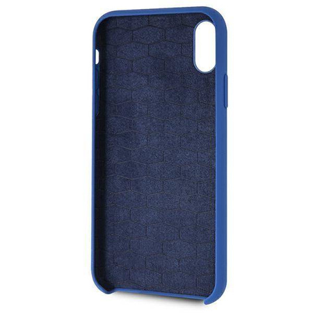 Original Handyhülle IPHONE XR BMW Hardcase Silicone M Collection (BMHCI61MSILNA) blau