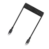 Acefast C14-03 USB-C - USB-C Federkabel 480Mb/s 3A 1,2m - Schwarz