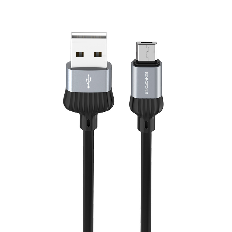 Borofone Diginity - kabel połączeniowy USB do microUSB 1m (czarny)