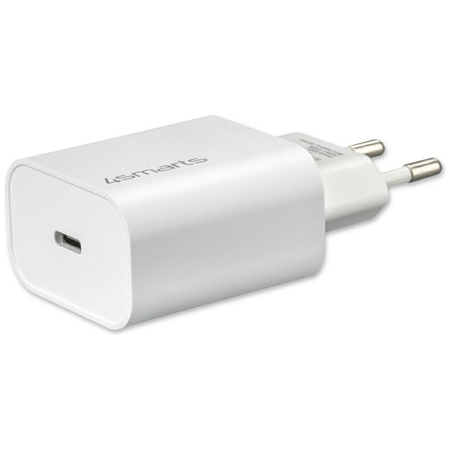 Ładowarka sieciowa 4smarts VoltPlug 20W  PD USB-C z kable USB-C do Lightning biały
