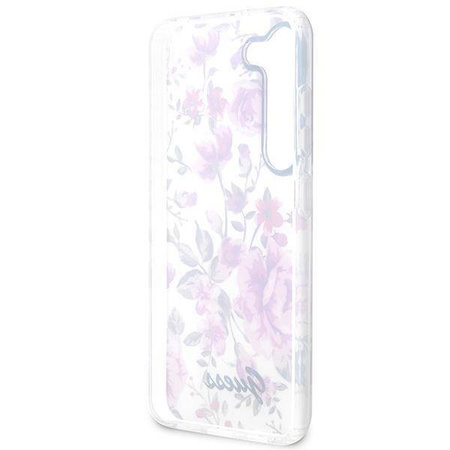 Guess GUHCS23MHCFWST S23+ S916 biały/white hardcase Flower Collection