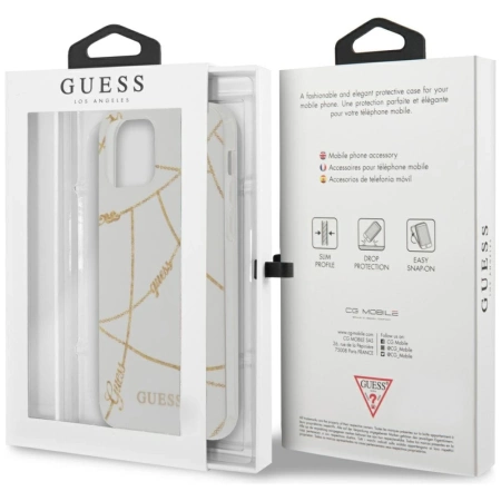 Guess Gold Chain - Etui iPhone 12 Mini (biały)