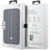 Original Handyhülle IPHONE 14 PRO MAX BMW Bookcase Leather Stamp Blue Lines (BMBKP14X22RVSK) schwarz