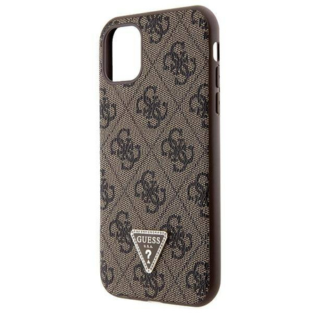 Oryginalne Etui IPHONE 11 / XR Guess Hardcase Crossbody 4G Metal Logo (GUHCN61P4TDSCPW) brązowe
