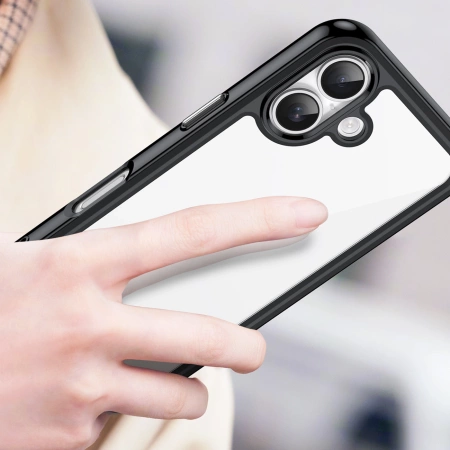 Etui Outer Space na iPhone 17 - czarne przezroczyste