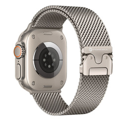 Pasek do Apple Watch Forcell F-Design FA11 zatrzask stal 42 / 44 / 45 / 49 mm srebrny