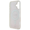 Original Handyhülle IPHONE 16 Guess Hardcase IML 4G MagSafe (GUHMP16SH4STP) rosa