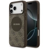 Etui Guess 4G Circle Classic Logo MagSafe na iPhone 17 Pro Max - brązowe
